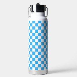 Classic light blue checkerboard  ウォーターボトル