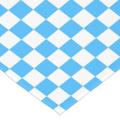 Classic light blue checkerboard  ショートテーブルランナー (コーナー)