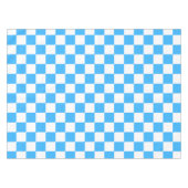 Classic light blue checkerboard  テーブルクロス (正面(横))