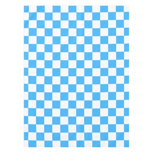 Classic light blue checkerboard  テーブルクロス (正面)