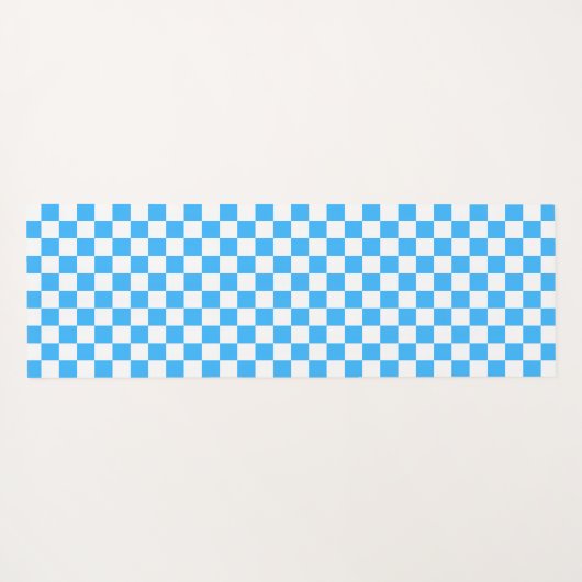 Classic light blue checkerboard  ヨガマット (裏面(横))