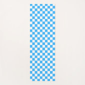 Classic light blue checkerboard  ヨガマット (正面)