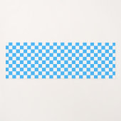 Classic light blue checkerboard  ヨガマット (正面(横))