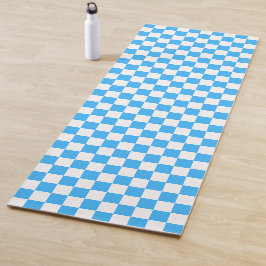 Classic light blue checkerboard  ヨガマット