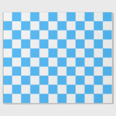 Classic light blue checkerboard  ラッピングペーパー (フラット)