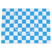 Classic light blue checkerboard  ラージペーパーバッグ (正面)