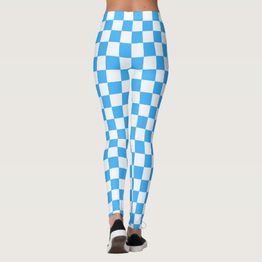 Classic light blue checkerboard  レギンス (裏面)