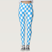 Classic light blue checkerboard  レギンス (正面)