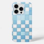Classic Light Blue & White Checkered Phone Case  Case-Mate iPhoneケース (裏面)