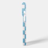 Classic Light Blue & White Checkered Phone Case  Case-Mate iPhoneケース (裏面 / 左)