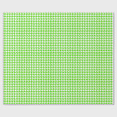 Classic Light Green and White Houndstooth Pattern  ラッピングペーパー (フラット)