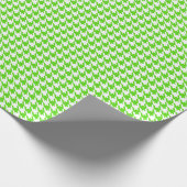 Classic Light Green and White Houndstooth Pattern  ラッピングペーパー (角)