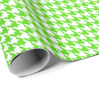 Classic Light Green and White Houndstooth Pattern  ラッピングペーパー