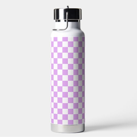 Classic light lavender checkerboard  ウォーターボトル (右面)