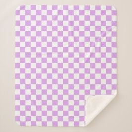 Classic light lavender checkerboard  シェルパブランケット
