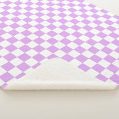 Classic light lavender checkerboard  シェルパブランケット (3/4)