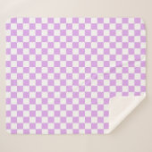Classic light lavender checkerboard  シェルパブランケット (正面(横))