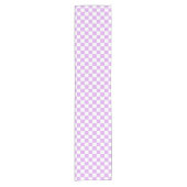 Classic light lavender checkerboard ショートテーブルランナー (正面)