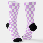 Classic light lavender checkerboard  ソックス (傾斜あり)