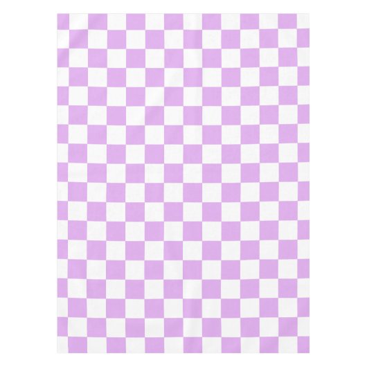 Classic light lavender checkerboard  テーブルクロス (正面)