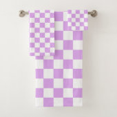 Classic light lavender checkerboard  バスタオルセット (インサイチュ)