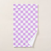 Classic light lavender checkerboard  バスタオルセット (ハンドタオル)