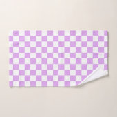 Classic light lavender checkerboard  バスタオルセット (ハンドタオル)