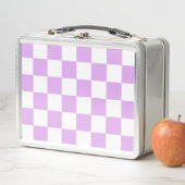 Classic light lavender checkerboard  メタルランチボックス (インサイチュ)