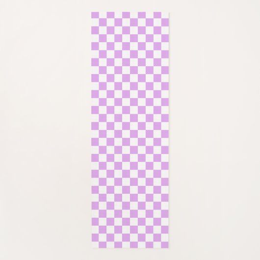 Classic light lavender checkerboard  ヨガマット (正面)