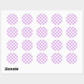 Classic light lavender checkerboard  ラウンドシール (シート)