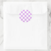 Classic light lavender checkerboard  ラウンドシール (バッグ)