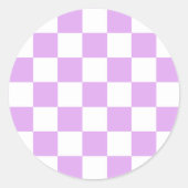 Classic light lavender checkerboard  ラウンドシール (正面)
