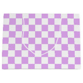 Classic light lavender checkerboard  ラージペーパーバッグ (正面)