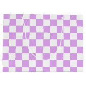 Classic light lavender checkerboard  ラージペーパーバッグ (裏面)