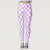 Classic light lavender checkerboard  レギンス (正面)
