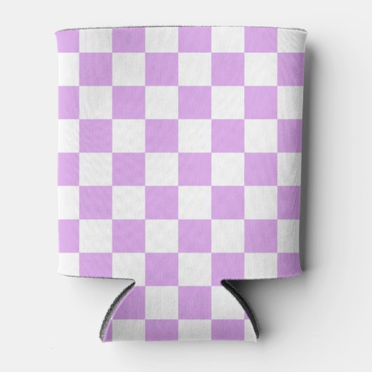 Classic light lavender checkerboard  缶クーラー (正面)