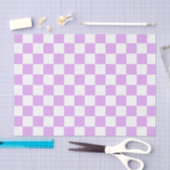 Classic light lavender checkerboard  薄葉紙 (クラフト)