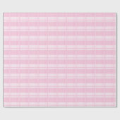 Classic Light Pink Gingham Birthday Wrapping Paper ラッピングペーパー (フラット)