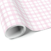 Classic Light Pink Tartan 70th Birthday Wrapping ラッピングペーパー (ロールコーナー)