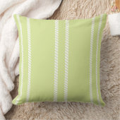 Classic Lime with Stripes Throw Pillow クッション (ブランケット)