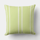 Classic Lime with Stripes Throw Pillow クッション (裏面)