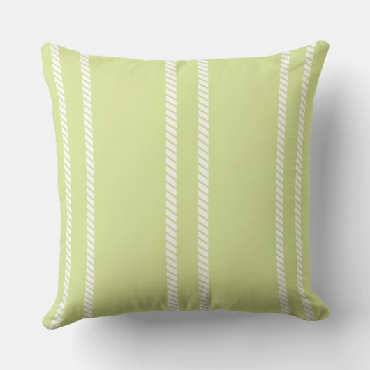 Classic Lime with Stripes Throw Pillow クッション (裏面)