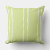 Classic Lime with Stripes Throw Pillow クッション (正面)