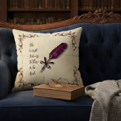 Classic Literary Burgundy Dark Academia クッション