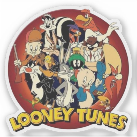 Classic Looney Tunes Squad - Retro Circular Nostal シール (正面)