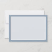 Classic Luxe | エレガントダスティブルーQRコード ウェディング 出欠カード (裏面)