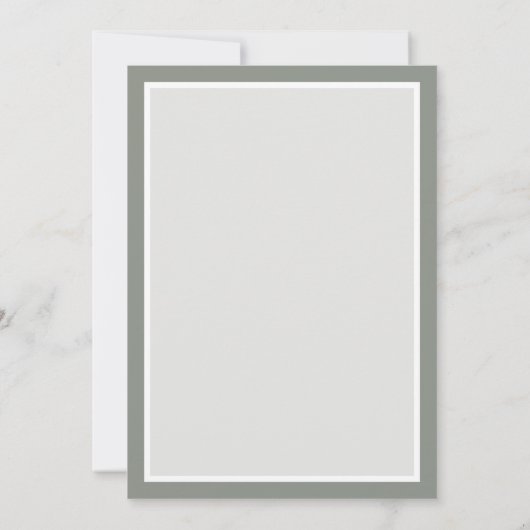 Classic Luxe | BRITISH Spelling Sage Bridal Shower 招待状 (裏面)