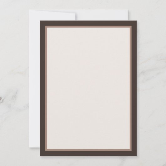 Classic Luxe | Brown Neutral Rehearsal Dinner 招待状 (裏面)