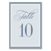 Classic Luxe | Elegant Dusty Blue Wedding テーブルナンバー (正面)