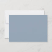 Classic Luxe | Elegant Dusty Blue Wedding 出欠カード (裏面)